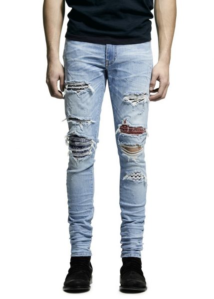 mike amiri art patch jeans
