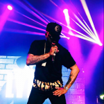 R&B Singer The Dream Performs In A Givenchy Columbian Print Jersey Tee-Shirt