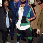 Paris Fashion Week: Odell Beckham Jr. Wears A Balmain Color Block Hoodie Jacket & Sweatpants