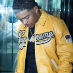 Justin Combs Looks Dope In A Supreme Uptown Studded Leather Varsity Jacket