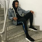 Jared Cunningham Wears A Kenzo Black Eye Hoodie, Balenciaga Men’s Knit High-Top Sneakers & IKEA X INKLAW Sweatpants