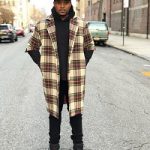 DJ Boof Dressed In A Fear of God Multicolor Wool Plaid Overcoat & Dsquared2 Sports Leather Jacket