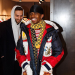Christian Combs Wears A Gucci Hooded Nylon Caban Down Jacket