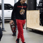 Memorial Day Weekend 2k18 Fashion: Basketball Player Jayson Tatum Rocks A Gucci Blind For Love Cotton Hoodie And Air Jordan 13’s