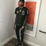 NBA Style: Brandon Ingram Wears An Off-White c/o Virgil Abloh x Gore-Tex Tee Shirt And Dior Homme Sneakers