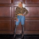 Celebs Style: Mary J Blige & Monica Brown Spotted In Fendi Rockoko Logo Jacquard Stretch Knit And Leather Over The Knee Boots