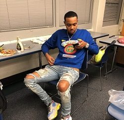 Dior B22 Red sneakers worn by YBN Almighty Jay on his Instagram