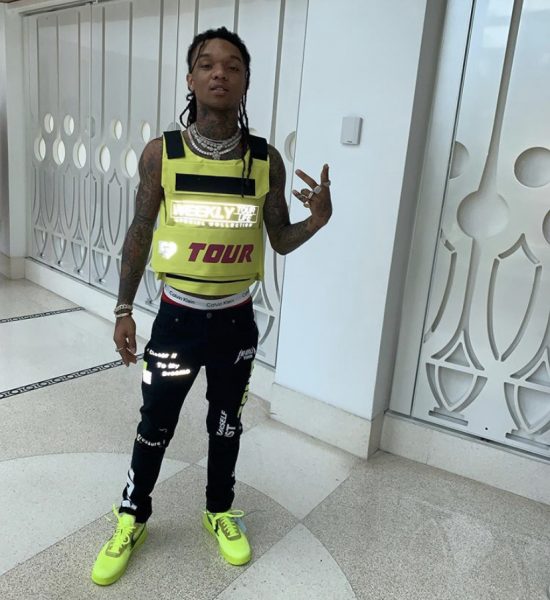 Swae Lee Rocks Lafamilia Tour & The 10: Off-White x Nike Air Force 1 Low “ Volt” Sneakers - Donovan Moore Fashion Book