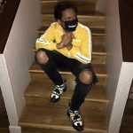 Ra Sosa Wears A Palm Angels Stripe Track Jacket And Logo Low Top Sneakers