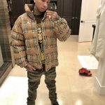 Tyga Styles In A Burberry Men’s Checkdown Tape Coat