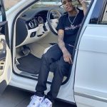YBN Almighty Jay Outfitted In An En Rois Crystal Logo Tee-Shirt And Air Jordan 4 “Court Purple”
