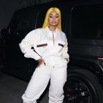 Blac Chyna Wears A Gucci Web Stripe Embroidered Jumpsuit