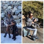 Kylie Jenner And Dream Doll Wear A Dior Reversible Down Jacket & D-Venture Boots