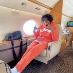Jalen Green Looks Comfy In A Spider Sp5der Worldwide Websuit Hoodie And Sweatpants On A Private Jet
