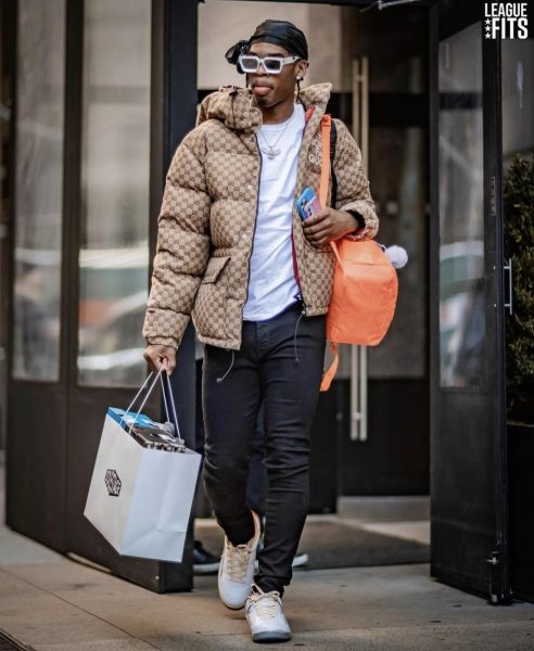 Joshua Christopher Bundled-Up In A Gucci x The North Face Hooded