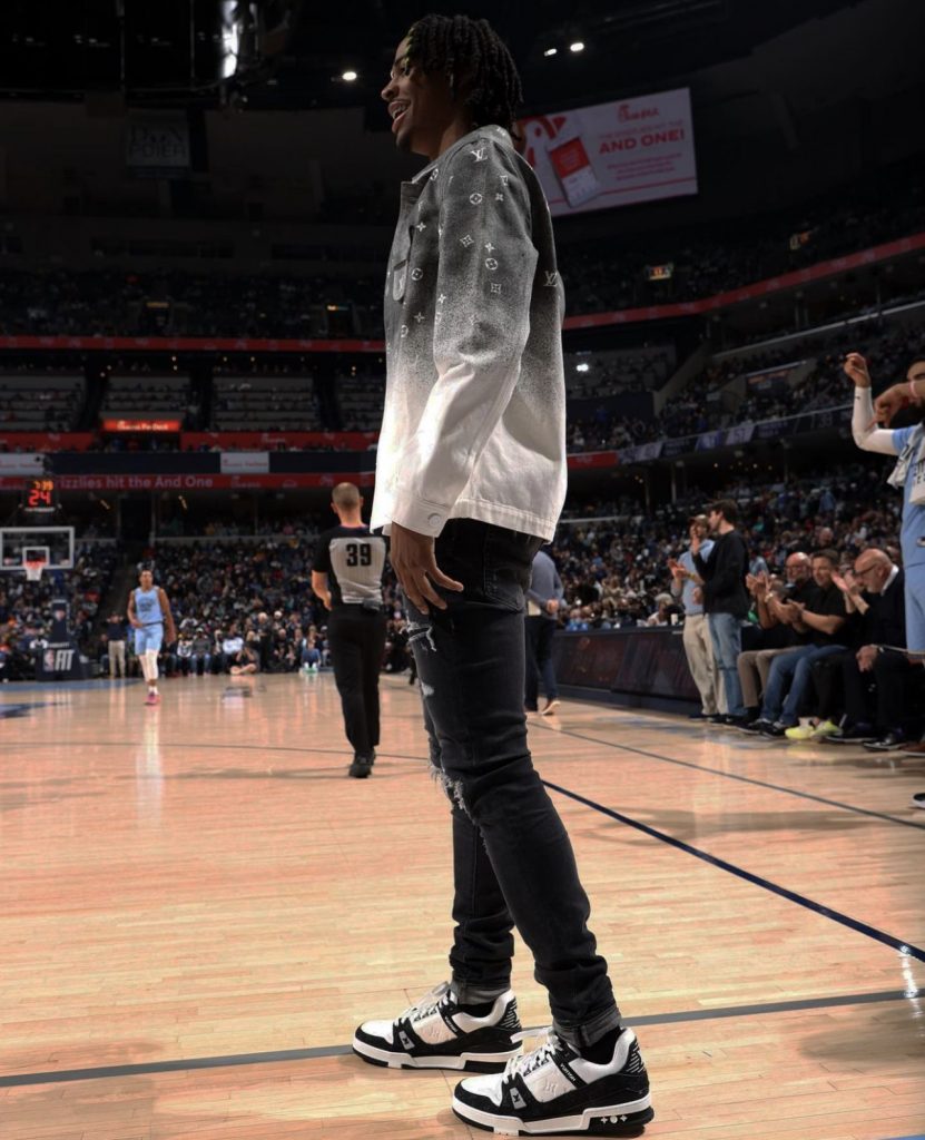 Zaire Wade Wears A Louis Vuitton LVSE Monogram Degrade Crewneck And LV  Trainer Sneakers - Donovan Moore Fashion Book
