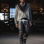 Shai Gilgeous-Alexander Styles In Dsquared2 Leather Biker Trousers, Balenciaga Strike Ankle Boots And A B.B. Simon Cross Leather Belt