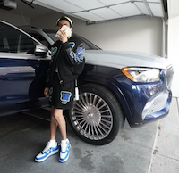 Lil Poppa Wears An Off-White Outfit And Louis Vuitton × Nike Sneakers