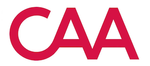 The caa logo on a white background.